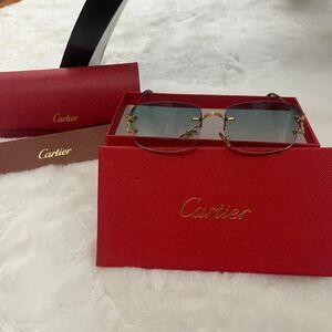 Cartier Gold and Gray Sunglasses